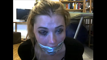 [Has Her CockSucking, Gagged, Amateur Gagged] British Pornstar Misha Mayfair Has Her Sweet Mouth Packed Tape Gagged