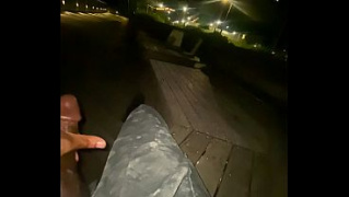 [Big Black Cock, Jacking Off, My BBC] Stroking My BBC In Public