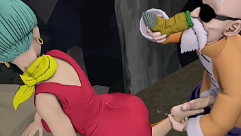 [For A Dragon, Her, Whore] Bulma Is Whore Lets Master Roshi Use Her Foot To Masturbate Until She Cums In Exchange For Dragon