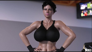 [Oral, Domination, Client] Big Tit Personal Trainer Face Fucked By Her Wimpy Client Preview
