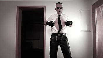 [Gay, Hunk XL, Leather Hunk XL] Alpha Leather Hunk XL 7 Voyeur View Cum Shots XL